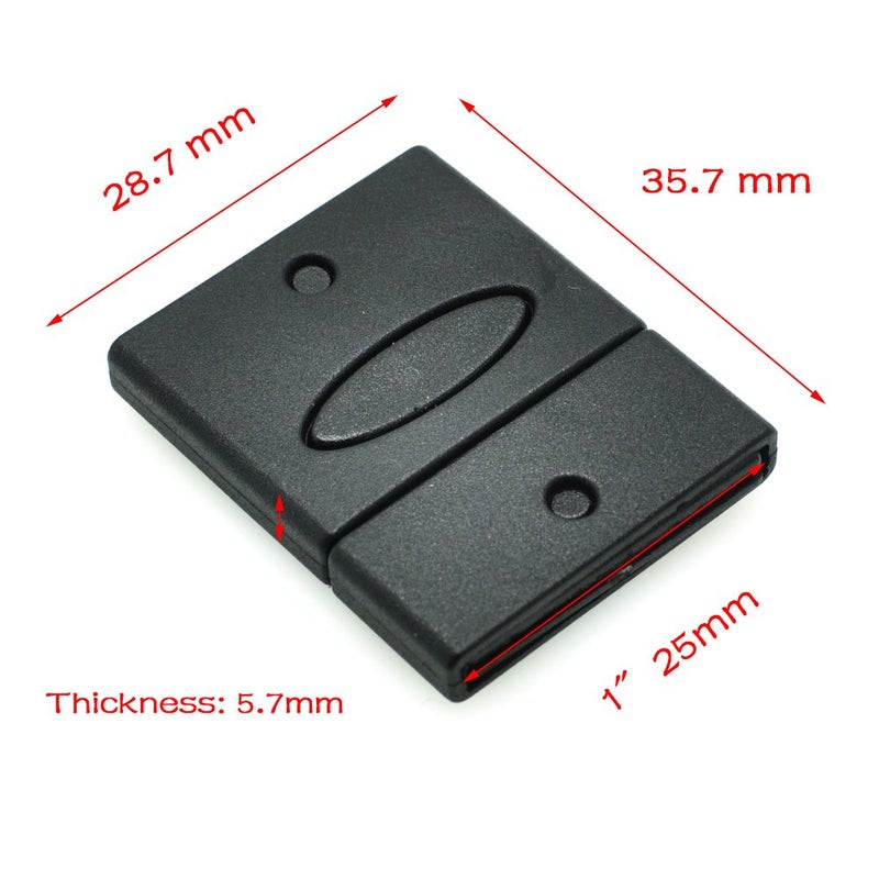 2FY2SW 20pcs/Pack Plastic Breakaway Safty Buckles for Neck Strap Lanyard Webbing ID Badge Tag Holder Black (Webbing Size:1"(25mm)) - Image 3